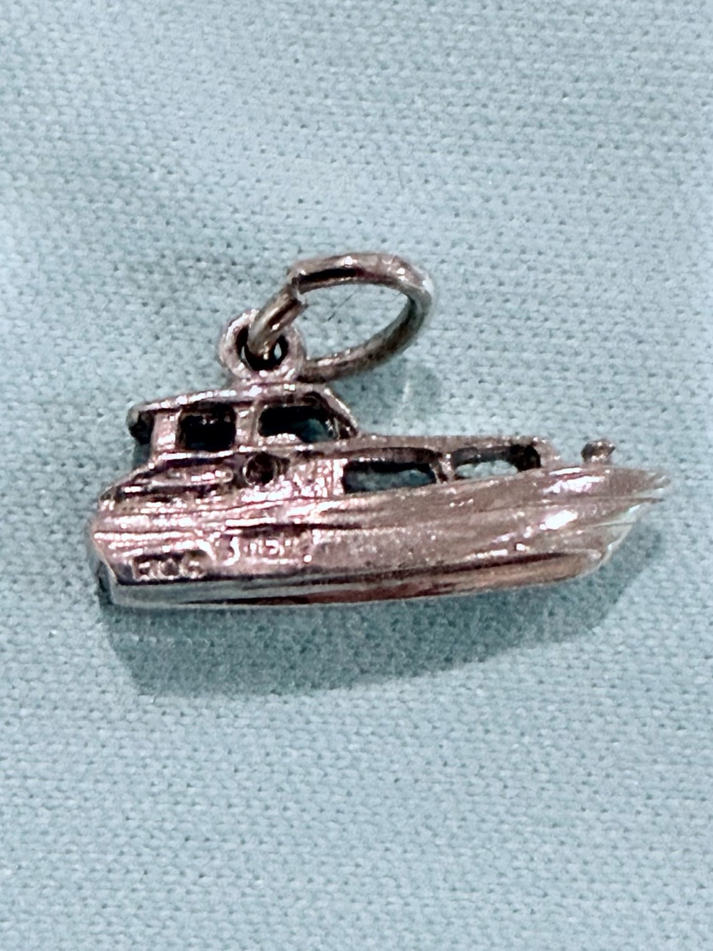 Sterling Silver Boat Charm Pendant